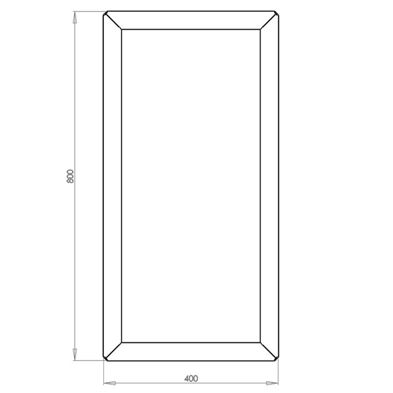 Gepoedercoat staal plantenbak Texas 40 x 80 cm