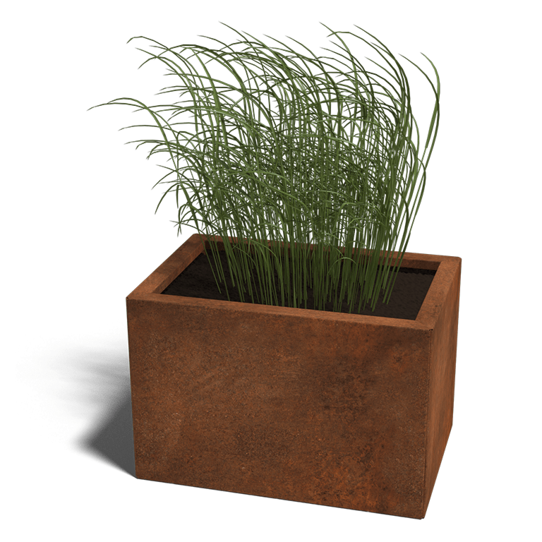 Cortenstaal plantenbak Texas 400x600