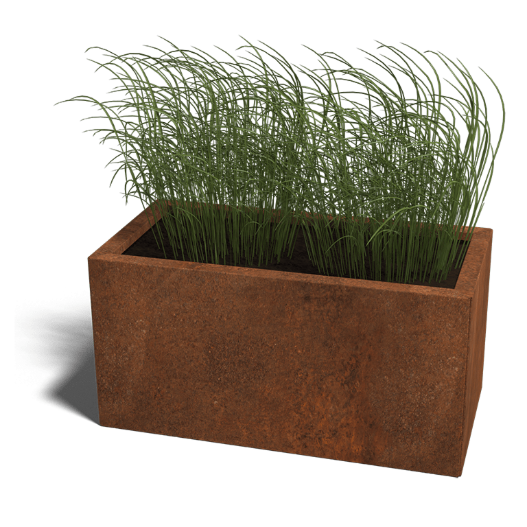 Cortenstaal plantenbak Texas 400x800
