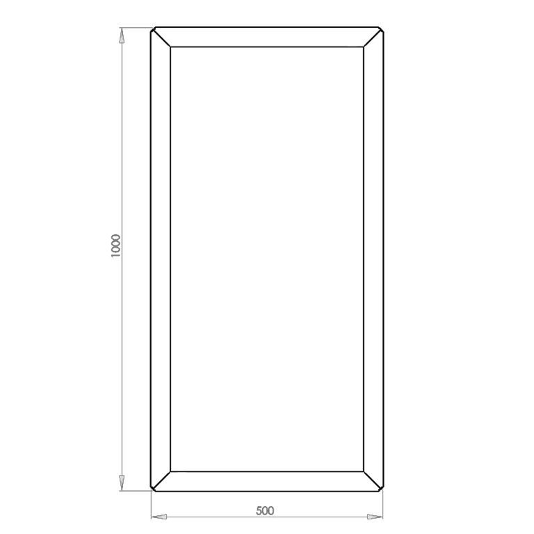 Gepoedercoat staal plantenbak Texas 50 x 100 cm