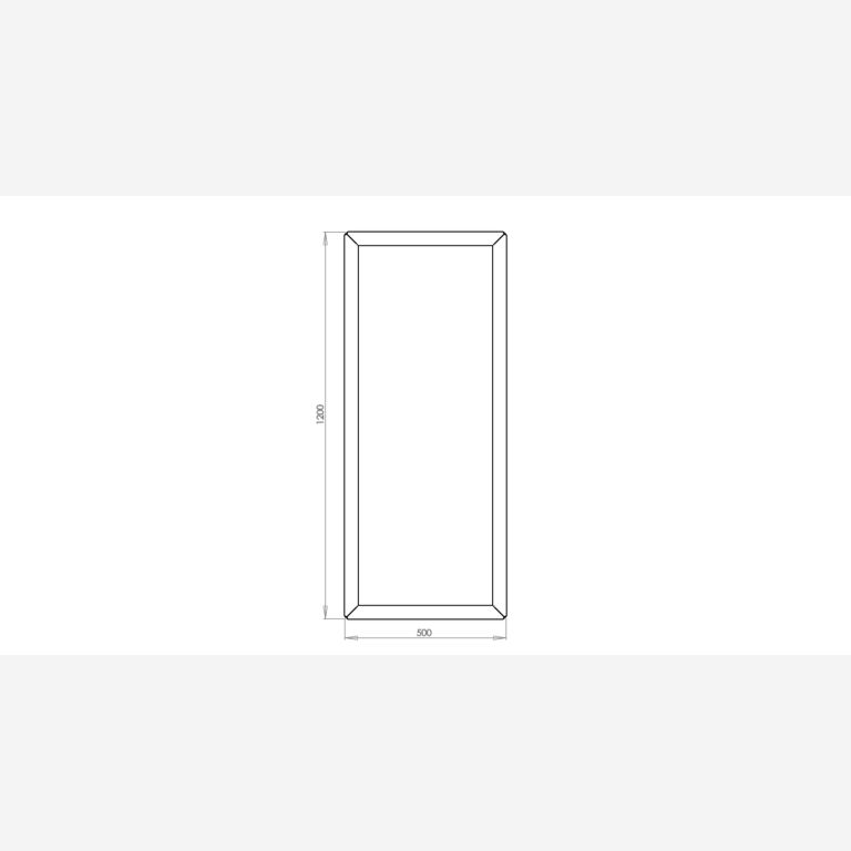 Gepoedercoat staal plantenbak Texas 500x1200
