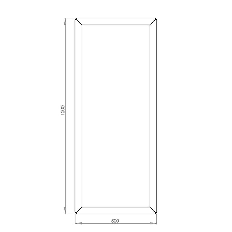 Gepoedercoat staal plantenbak Texas 50 x 120 cm