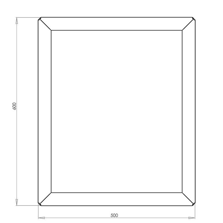 Gepoedercoat staal plantenbak Texas 50 x 60 cm