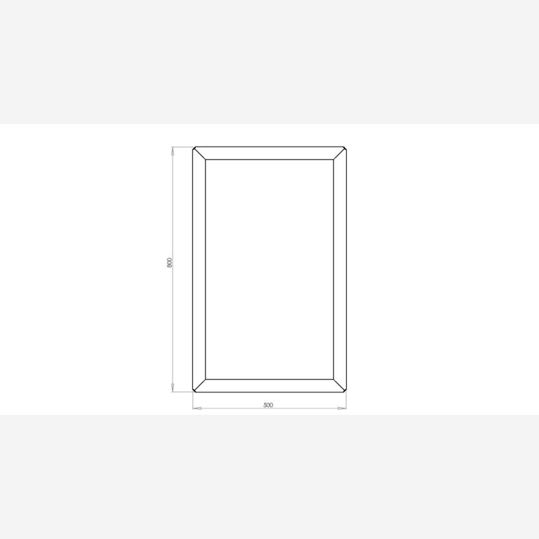 Gepoedercoat staal plantenbak Texas 500x800