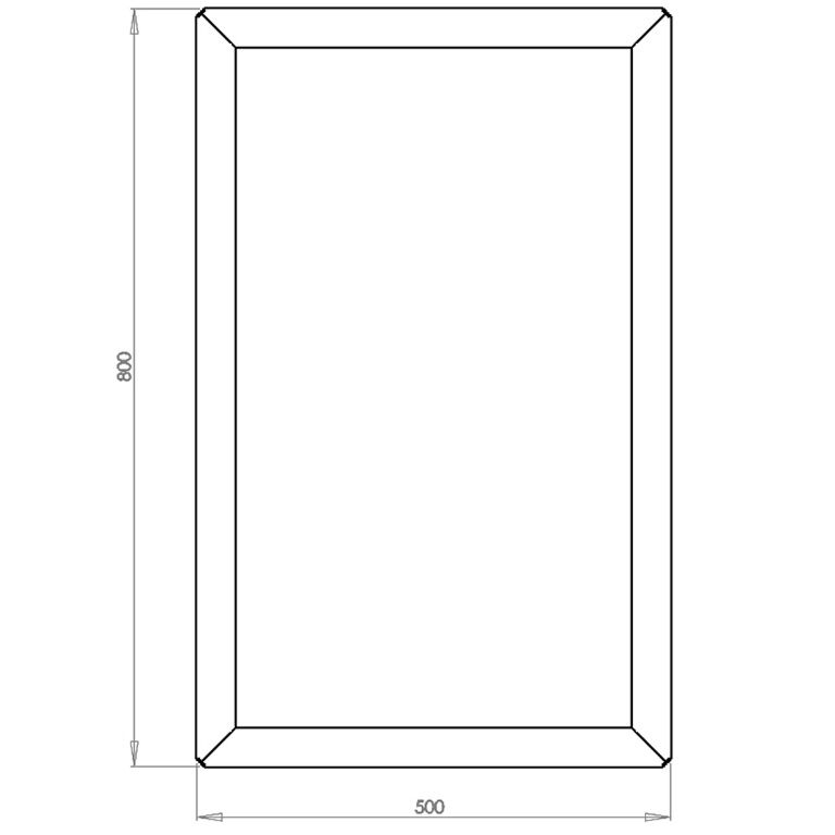 Gepoedercoat staal plantenbak Texas 50 x 80 cm