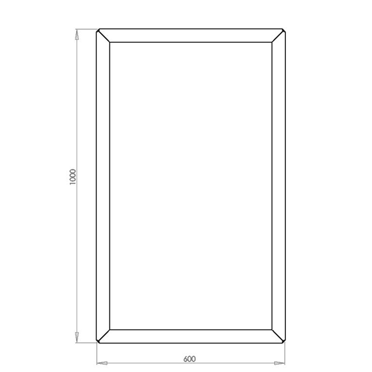 Gepoedercoat staal plantenbak Texas 60 x 100 cm