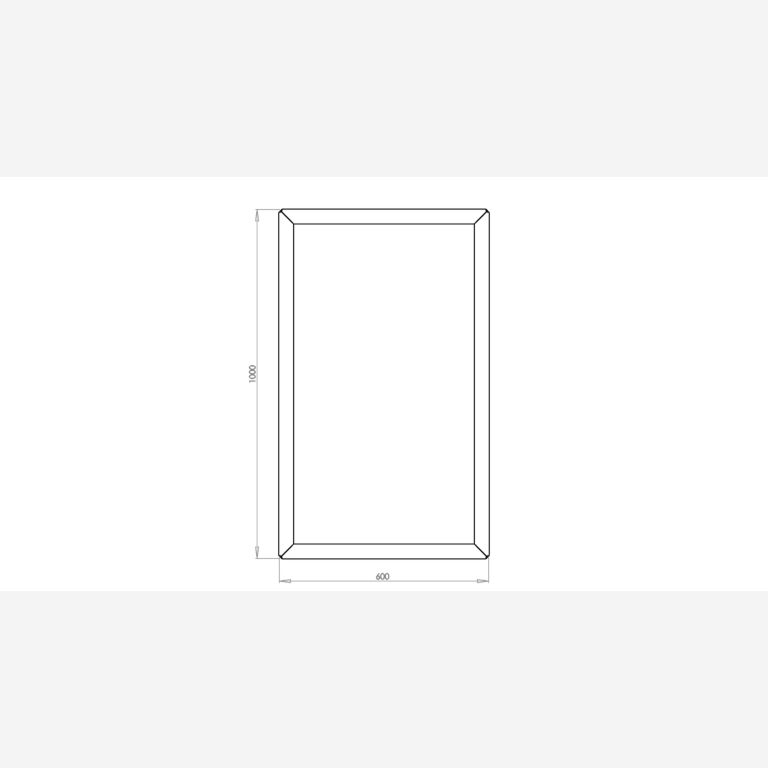 Verzinkt staal plantenbak Texas 600x1000