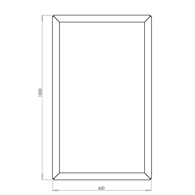 Cortenstaal plantenbak Texas 60 x 100 cm