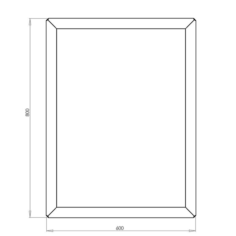 Gepoedercoat staal plantenbak Texas 60 x 80 cm