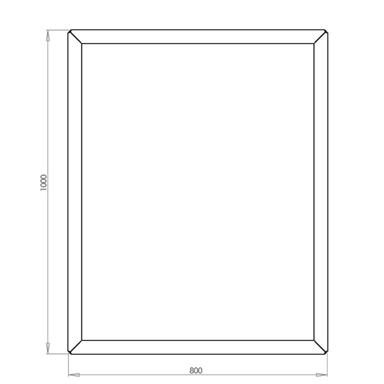 Gepoedercoat staal plantenbak Texas 80 x 100 cm