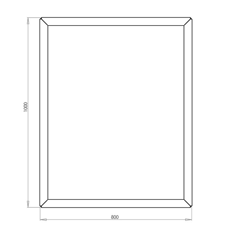 Gepoedercoat staal plantenbak Texas 80 x 100 cm