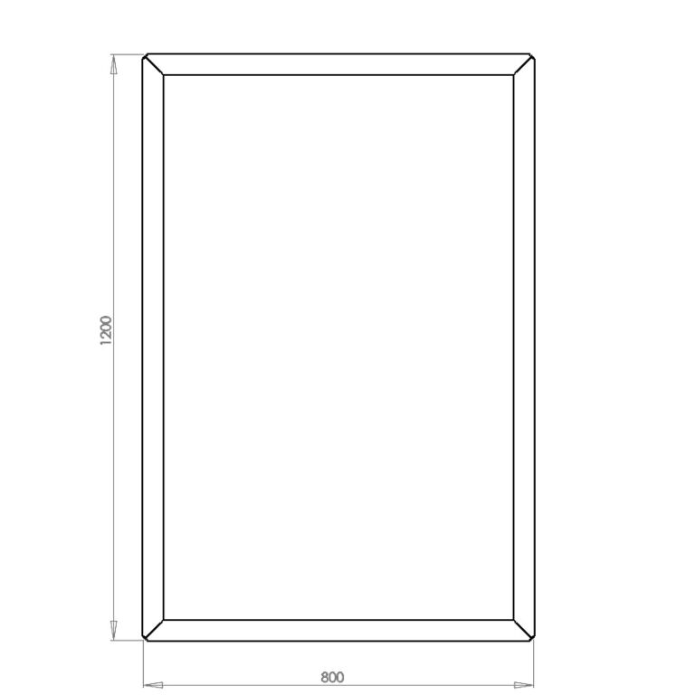 Gepoedercoat staal plantenbak Texas 80 x 120 cm