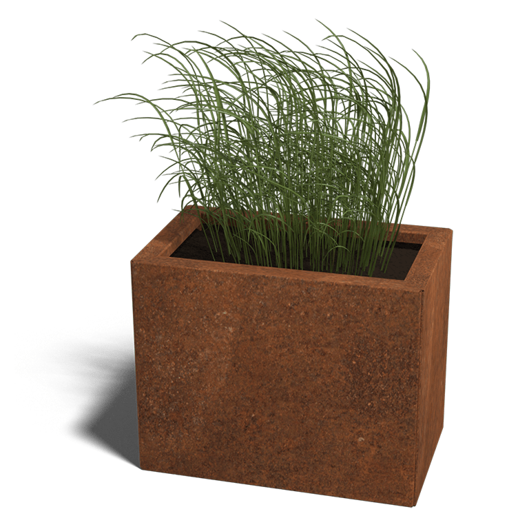 Cortenstaal plantenbak Texas 300x500