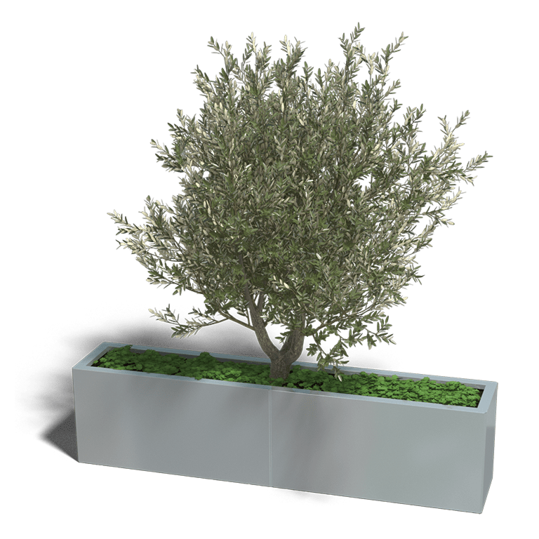 Verzinkt staal plantenbak Texas xxl 1600x300
