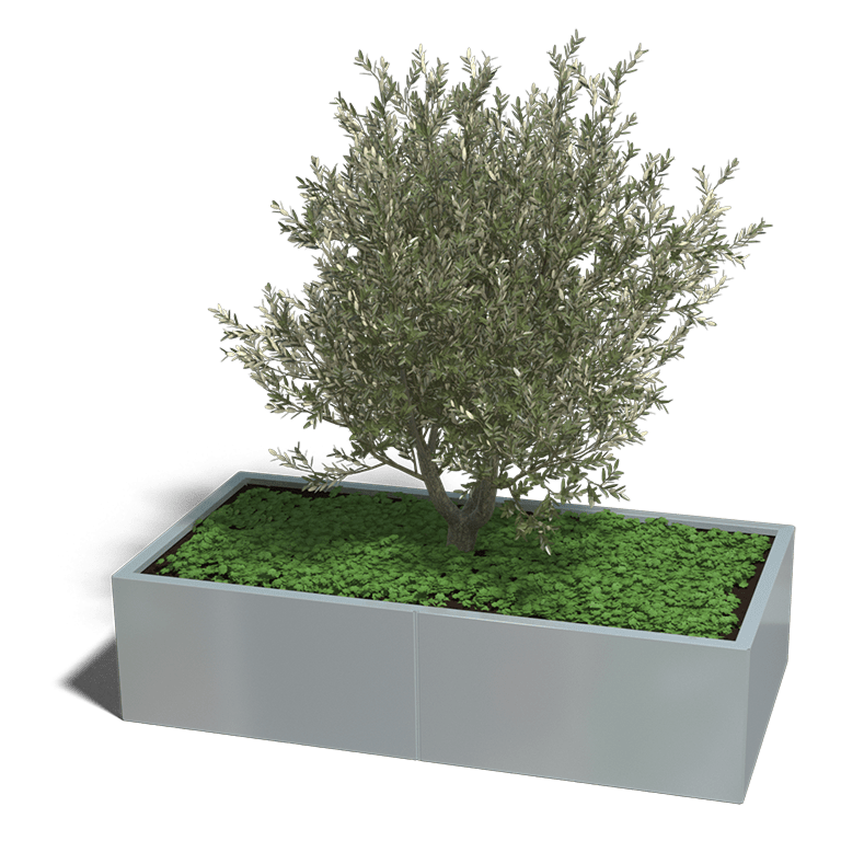 Verzinkt staal plantenbak Texas xxl 1600x800