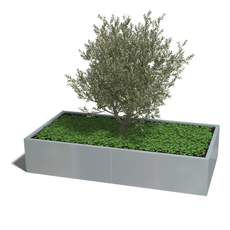 Verzinkt staal plantenbak Texas xxl 2000x1000
