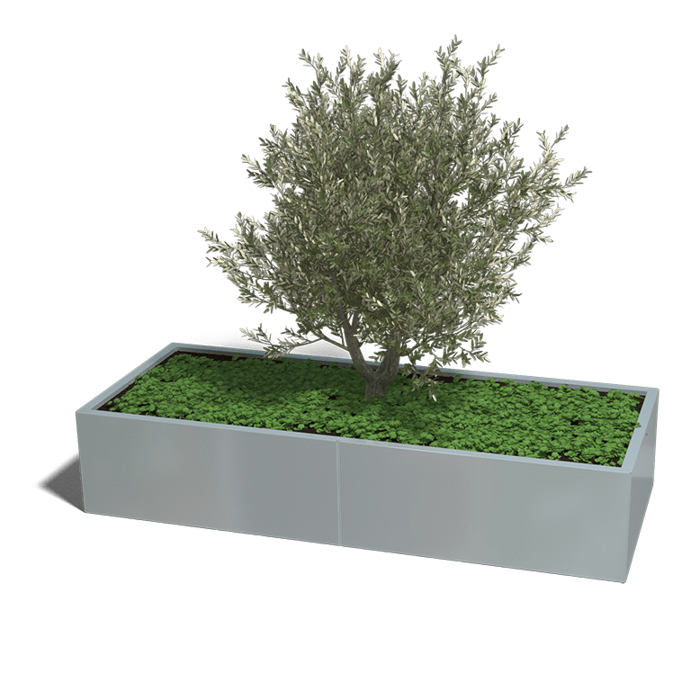 Verzinkt staal plantenbak Texas xxl 2000x800