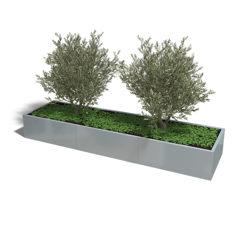 Verzinkt staal plantenbak Texas xxl 3000x800