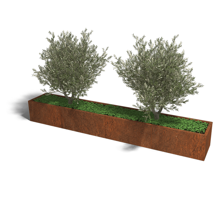 Cortenstaal plantenbak Texas xxl 320 x 50 cm