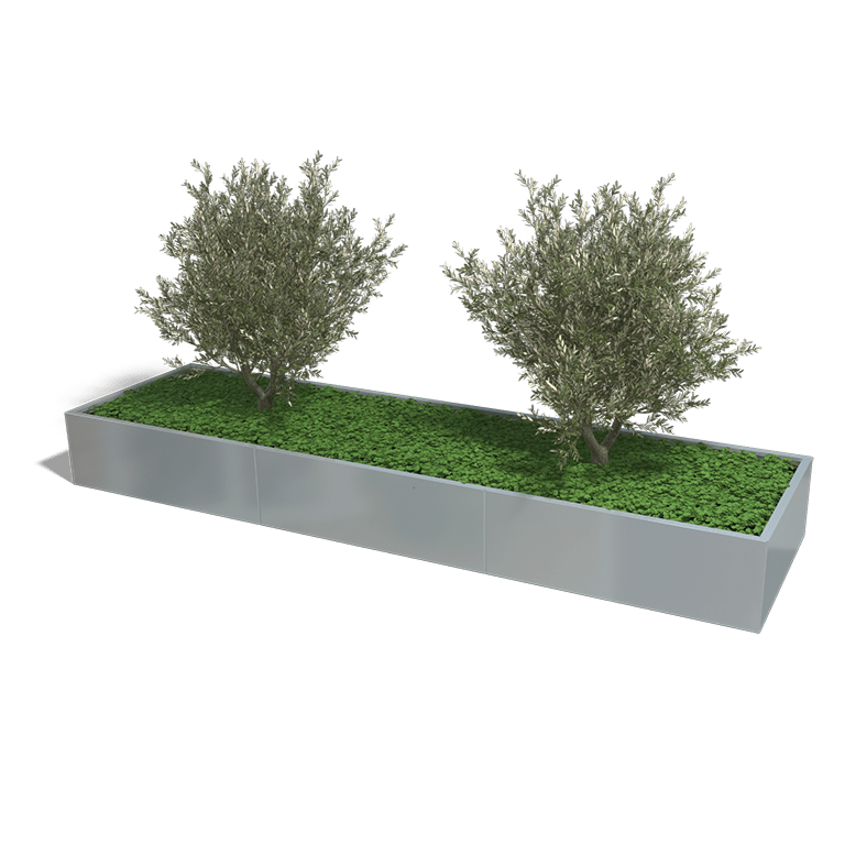 Verzinkt staal plantenbak Texas xxl 3600x1000