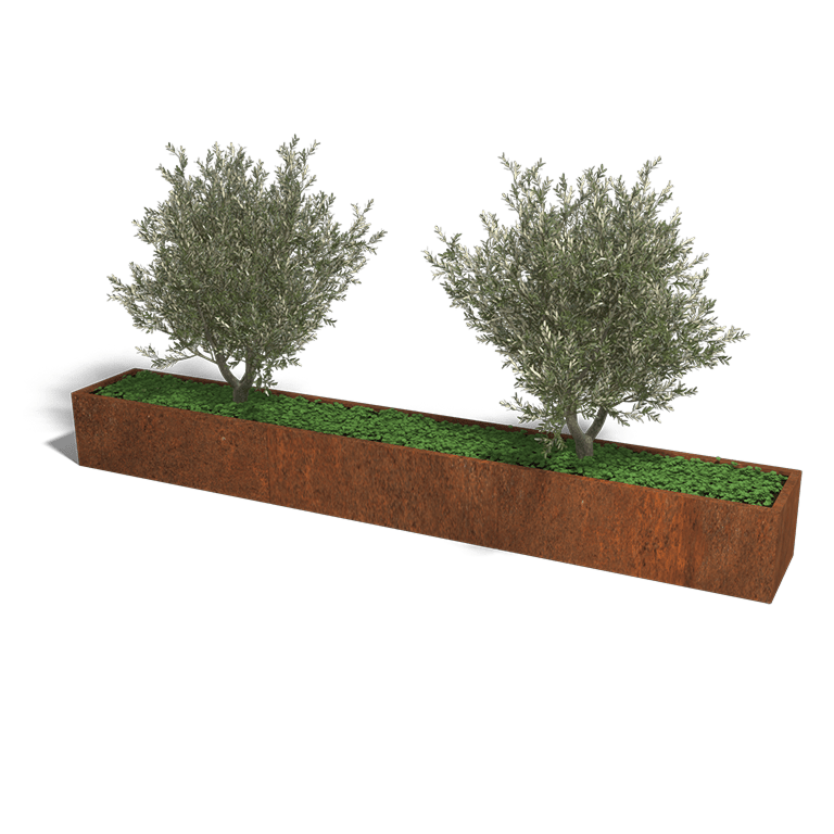 Cortenstaal plantenbak Texas xxl 360 x 50 cm