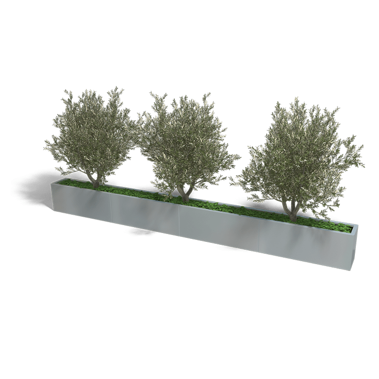 Verzinkt staal plantenbak Texas xxl 4000x300
