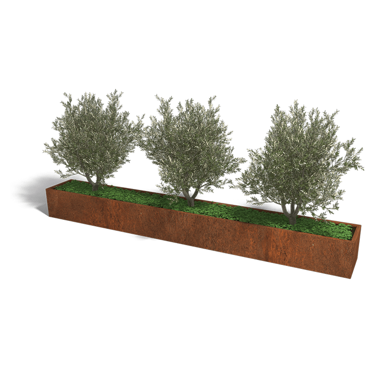 Cortenstaal plantenbak Texas xxl 400 x 50 cm