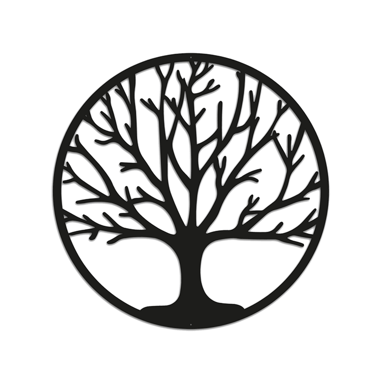 Metalen wanddecoratie Tree