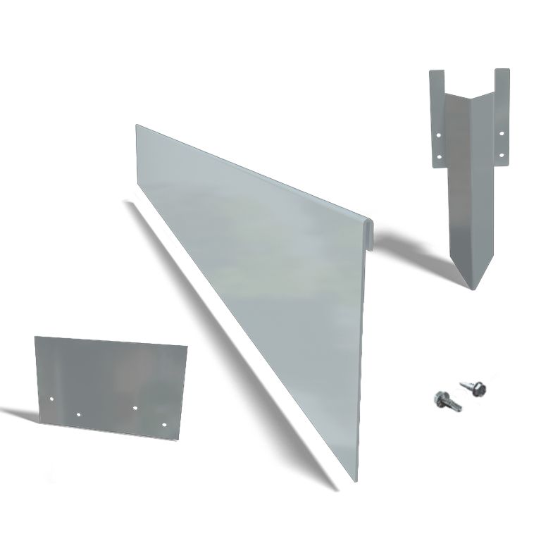 Verzinkt staal kantopsluiting geplet 13 cm complete set per 15 meter