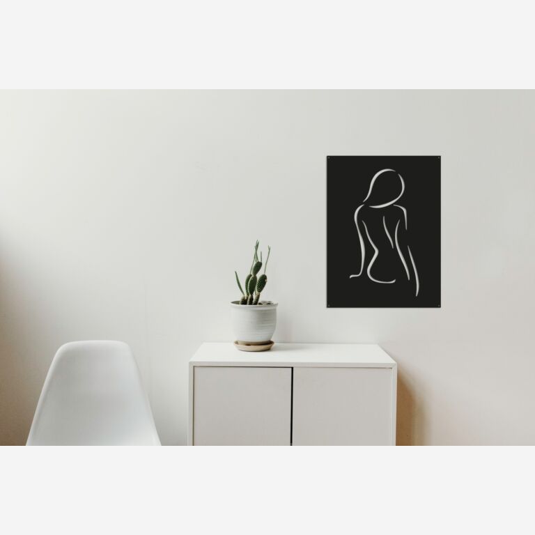 Metalen wanddecoratie Woman