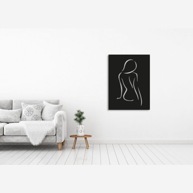 Metalen wanddecoratie Woman