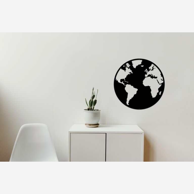 Metalen wanddecoratie Globe