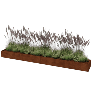 Cortenstaal plantenbak Texas xxl 400 x 50 cm