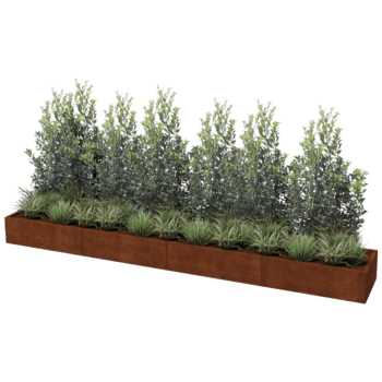 Cortenstaal plantenbak Texas xxl 400 x 60 cm