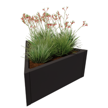 Stalen plantenbak - Driehoek gelijkzijdig - 90,6 x 78,3 x 60 cm - Andere RAL kleur - Zonder bodemplaat