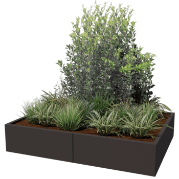 Gepoedercoat staal plantenbak Texas xxl 160 x 120 cm