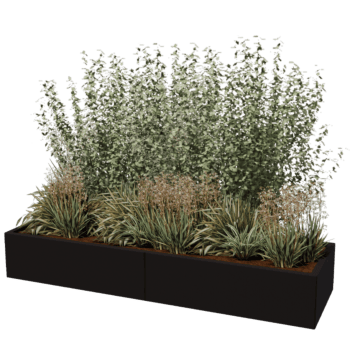 Gepoedercoat staal plantenbak Texas xxl 200 x 60 cm