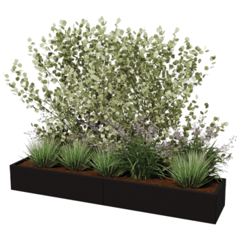 Stalen plantenbak XXL - Rechthoek - 240 x 50 x 40 cm - Andere RAL kleur - Zonder bodemplaat