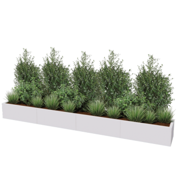 Stalen plantenbak XXL - Rechthoek - 320 x 40 x 40 cm - Andere RAL kleur - Zonder bodemplaat