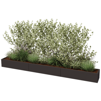 Stalen plantenbak XXL - Rechthoek - 360 x 40 x 30 cm - Andere RAL kleur - Zonder bodemplaat