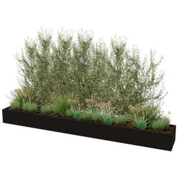 Stalen plantenbak XXL - Rechthoek - 360 x 50 x 40 cm - Andere RAL kleur - Zonder bodemplaat