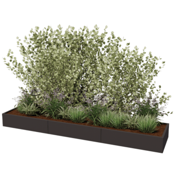 Stalen plantenbak XXL - Rechthoek - 360 x 80 x 80 cm - Andere RAL kleur - Zonder bodemplaat