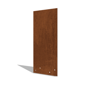 Cortenstaal koppelplaat recht hoog XL 45 cm