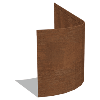 Cortenstaal borderrand FLEX geplet 35 cm (lengte 150 cm)