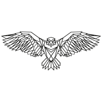 Metalen wanddecoratie - Adelaar Small - 23,5 x 60 cm