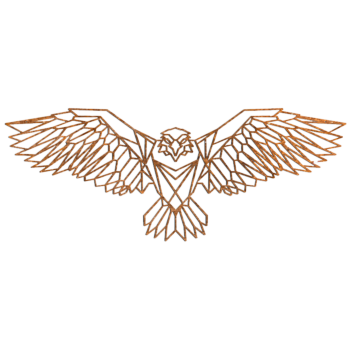 Cortenstaal wanddecoratie - Adelaar Small - 23,5 x 60 cm