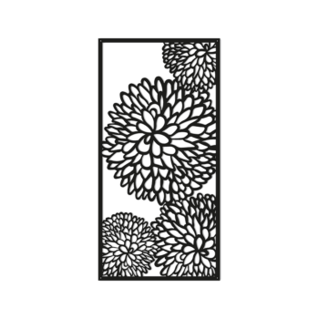 Metalen wanddecoratie - Bloem 2.0 Small - 60 x 30,1 cm