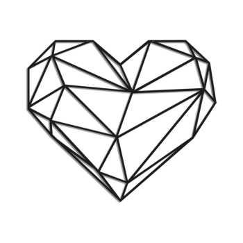 Metalen wanddecoratie - Hart Large - 80,1 x 93,4 cm