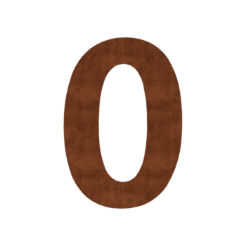 Cortenstaal huisnummer 0 - 20,4 x 30 cm