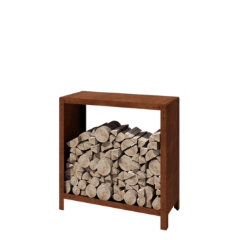 Cortenstaal houtopslag - Indiana - 100 x 40 x 100 cm